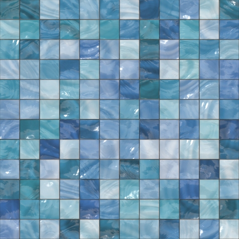 Küchenrückwand Glasmosaik Blau