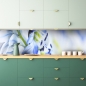 Preview: Küchenrückwand Blaue Blüte