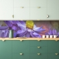 Preview: Küchenrückwand Lila Gelb Blumen