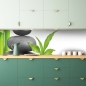 Preview: Küchenrückwand Bambus Zen Steine