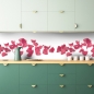 Preview: Küchenrückwand Rote Rosen Blätter