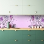 Preview: Küchenrückwand Blüten Kunst