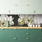 Preview: Küchenrückwand Orchideen in der Nacht