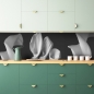 Preview: Küchenrückwand Calla Blumen Nacht