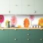 Preview: Küchenrückwand Bunte Gerbera Blumen