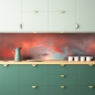 Mobile Preview: Küchenrückwand Rote Wolken