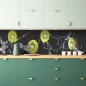 Preview: Küchenrückwand Schwarz Kiwi