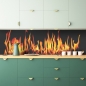 Preview: Küchenrückwand Feuer Nacht