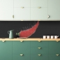 Preview: Küchenrückwand Peperoni unter Wasser
