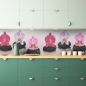 Preview: Küchenrückwand Massagesteine Orchidee