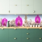 Preview: Küchenrückwand Orchideen Kieselsteine