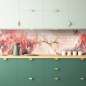 Preview: Küchenrückwand Backstein Blumen
