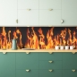 Preview: Küchenrückwand Große Flammen