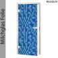 Preview: Glastür Folie Blue Mosaic Maßanfertigung