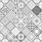 Preview: Glastür Folie Geometric Patchwork