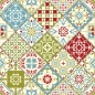 Preview: Glastür Folie Colorful Patchwork