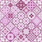 Preview: Glastür Folie Pink Patchwork Fliesen