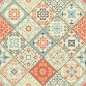 Preview: Glastür Folie Vintage Style Patchwork