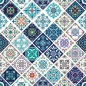 Preview: Glastür Folie Oriental Style Patchwork