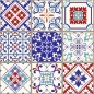 Preview: Glastür Folie Luxury Oriental Tile