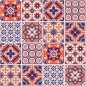 Preview: Glastür Folie Patchwork Indian Style