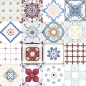 Preview: Glastür Folie Azulejo Patchwork