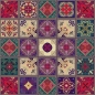 Preview: Glastür Folie Indische Patchwork Fliese