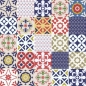 Preview: Glastür Folie Spanische Patchwork