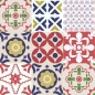 Preview: Glastür Folie Moroccan Tiles