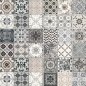 Preview: Glastür Folie Azulejo Nostalgie Patchwork