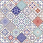 Preview: Glastür Folie Barcelona Tiles