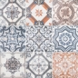 Preview: Glastür Folie Vintage Patchwork Fliese