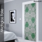 Preview: Glastür Folie Marrakesh Hexagon Patchwork nach Maß