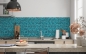 Preview: Küchenrückwand Keramik Mosaik Blau