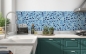 Preview: Küchenrückwand Blaue Mosaikfliese