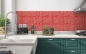 Preview: Küchenrückwand Rot Aborigine Mosaik