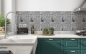 Preview: Küchenrückwand Silber Mosaik