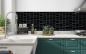 Mobile Preview: Küchenrückwand Schwarze Mosaik