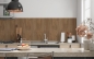 Mobile Preview: Küchenrückwand Massivholz Teak