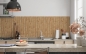 Preview: Küchenrückwand Goldbraune Holzplatten