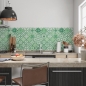 Mobile Preview: Küchenrückwand Grüne Patchwork Fliese