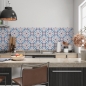 Preview: Küchenrückwand Fliesen mit Floraler Kunst