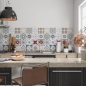Preview: Küchenrückwand Azulejo Fliesen Optik