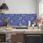 Preview: Küchenrückwand Blaue Patchwork