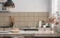 Preview: Spritzschutz Küche Kalkstein Fliese
