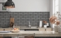 Mobile Preview: Küchenrückwand Graue Ziegelsteine