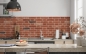 Preview: Spritzschutz Küche Klinker Steinwand