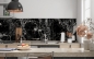 Preview: Küchenrückwand Schwarzer Marmor