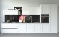 Mobile Preview: Küchenrückwand Schwarz Weiß Rose