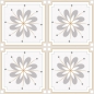 Preview: Küchenrückwand Blumen Karo Muster